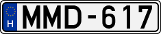 license plates of Hungary, Cars (1990)