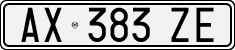 License plate of Italy, Cars (1994 year series)