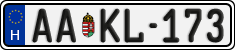 license plates of Hungary, Regular plates (2022)