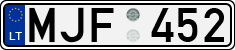 License plate of Lithuania, Cars