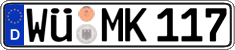 German license plate, Regular plates
