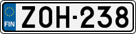 License plate of Finland, Cars