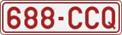 License plate of Belgium, 1951 year system