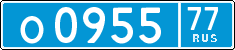 License plate Russia, Police cars
