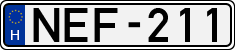 license plates of Hungary, Cars (1990)