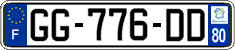 French license plate, SIV (ordinary)