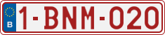 License plate of Belgium, Regular plates (2010)