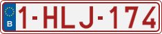 License plate of Belgium, Regular plates (2010)