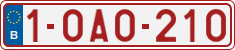 License plate of Belgium, Regular plates (2010)