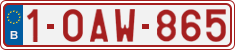 License plate of Belgium, Regular plates (2010)