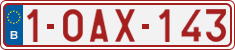 License plate of Belgium, Regular plates (2010)