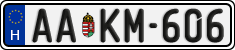 license plates of Hungary, Regular plates (2022)