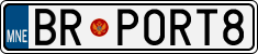 License plate of Montenegro, Vanity Plates