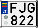 License plate of Lithuania, Cars