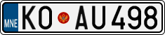 License plate of Montenegro, Cars