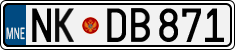 License plate of Montenegro, Cars