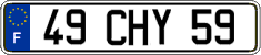 French license plate, FNI