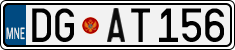 License plate of Montenegro, Cars