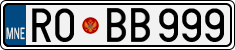 License plate of Montenegro, Cars
