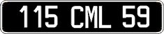 French license plate, FNI