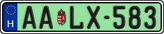 license plates of Hungary, Regular plates (2022)