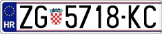 License plate of Croatia, Regular plates