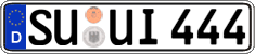 German license plate, Regular plates