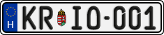 license plates of Hungary, Regular plates (2022)