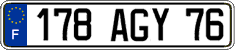French license plate, FNI