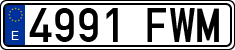 License plates of Spain, Ordinary (2000)