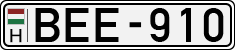 license plates of Hungary, Cars (1990)