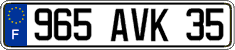 French license plate, FNI