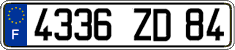 French license plate, FNI