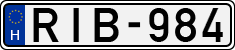 license plates of Hungary, Cars (1990)