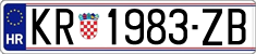 License plate of Croatia, Regular plates