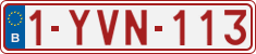 License plate of Belgium, Regular plates (2010)