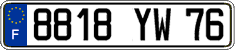 French license plate, FNI