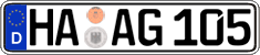 German license plate, Regular plates