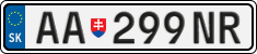 License plate of Slovakia, Cars