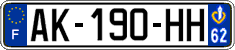 French license plate, SIV (ordinary)