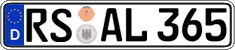 German license plate, Regular plates