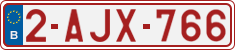 License plate of Belgium, Regular plates (2010)