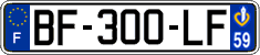 French license plate, SIV (ordinary)