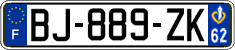 French license plate, SIV (ordinary)