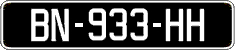French license plate, SIV (oldtimers)