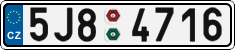 License plate of the Czech Republic, Cars (2001)