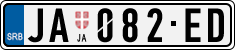 License plate of Serbia, Cars