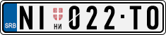 License plate of Serbia, Cars