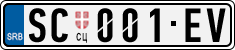 License plate of Serbia, Cars