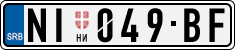 License plate of Serbia, Cars